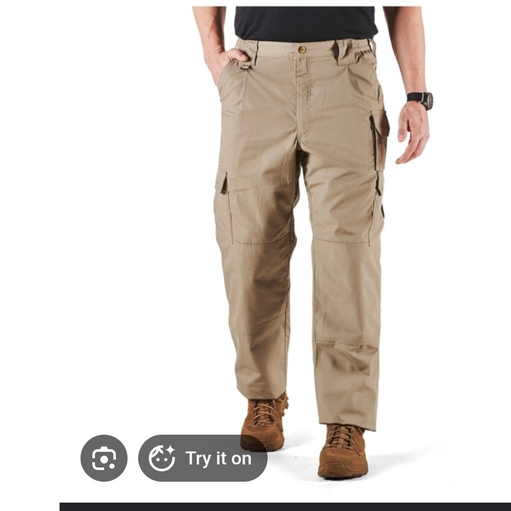5.11 Tactical Series Mens 34x32 Khaki Tan Ripstop Cargo Pants 74273 Utility Work